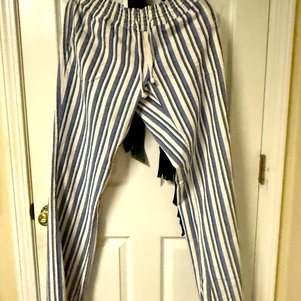 Linen blend lose fit pants